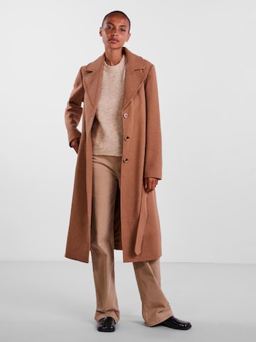 PIECES Between-Seasons Coat 'Josie' in Brown