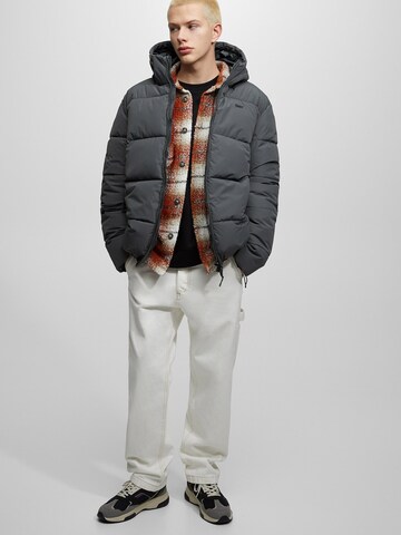 Pull&Bear Winter Jacket in Grey