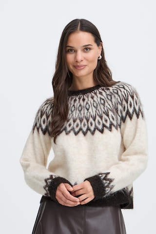 Pull-over 'BYMILOU' b.young en beige : devant
