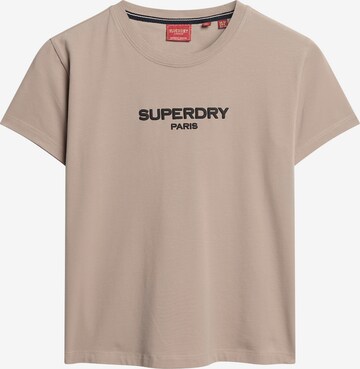 T-shirt 'Sport Luxe' Superdry en gris : devant