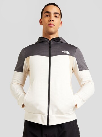 Veste de survêtement THE NORTH FACE en blanc : devant