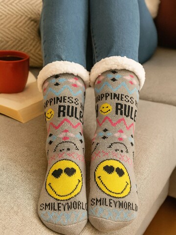 SMILEYWORLD Socks 'Hüttensocken Smiley' in Grey