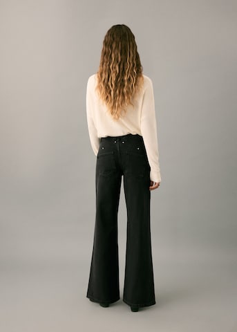 MANGO TEEN Wide leg Jeans 'Sherif' in Black