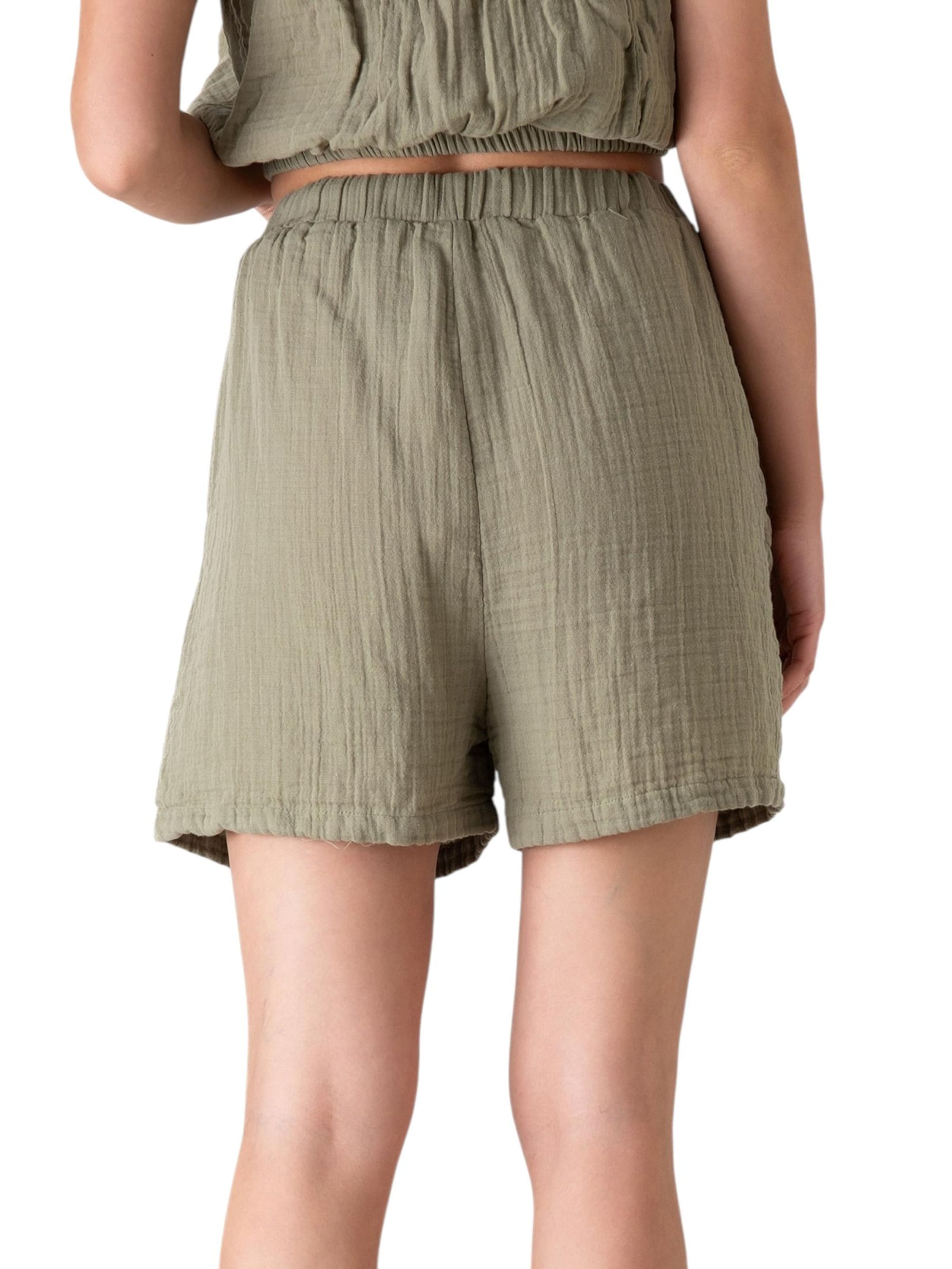 WENOR Wide leg Broek 'NOOR' in Groen