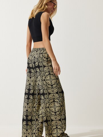 Happiness İstanbul Široke hlačnice Hlače | črna barva