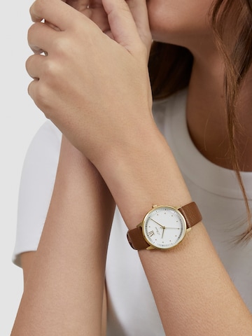 s.Oliver Analog Watch in Beige: front