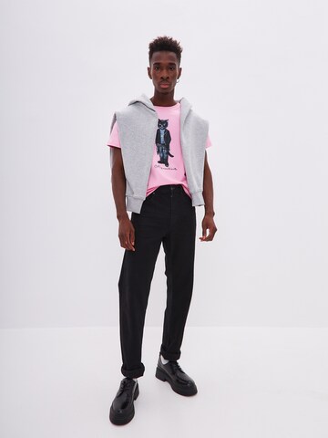 Cat e Lolette Shirt 'Rocker Cat' in Pink