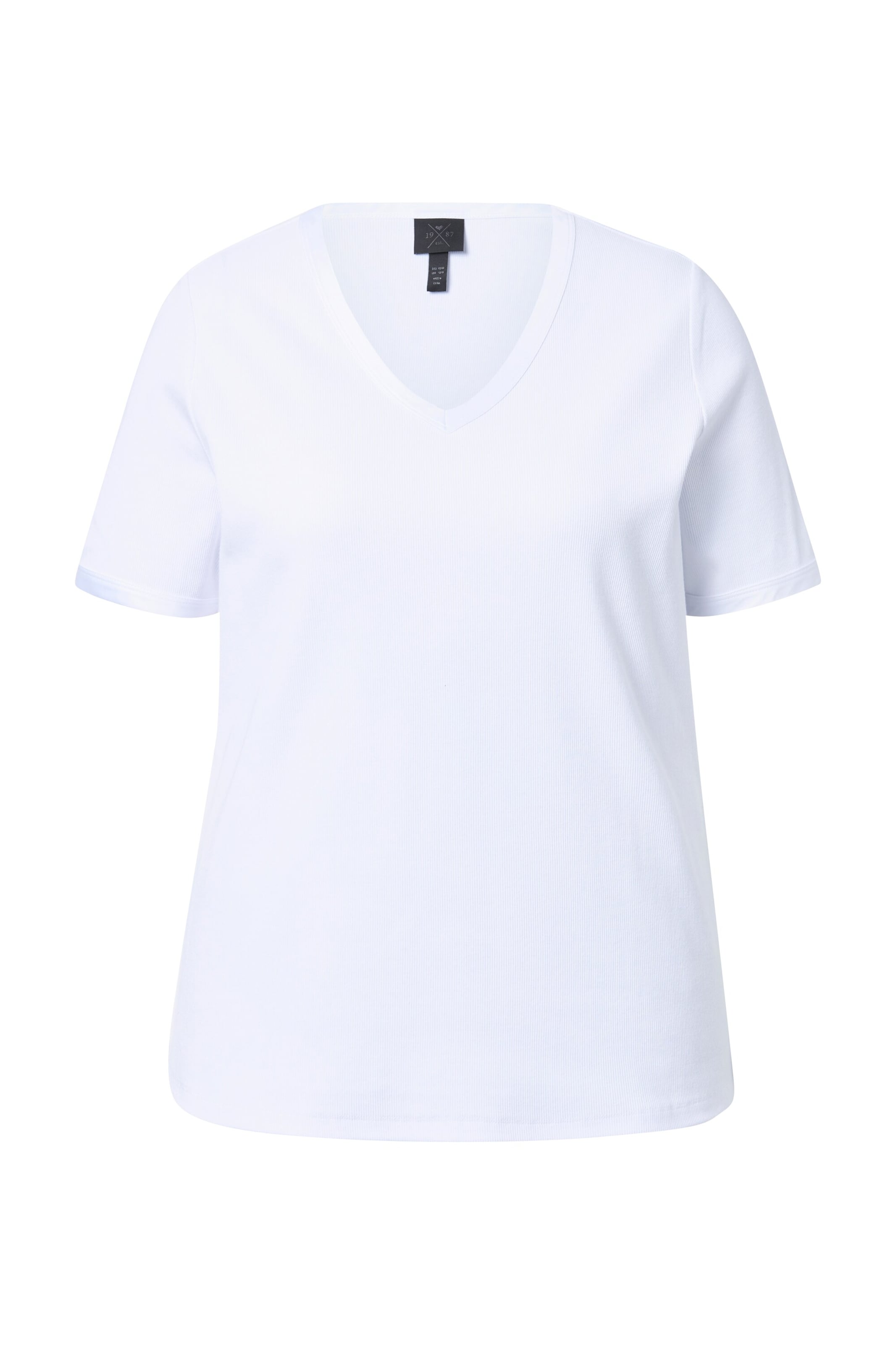 Ulla Popken Shirt in Wit: voorkant