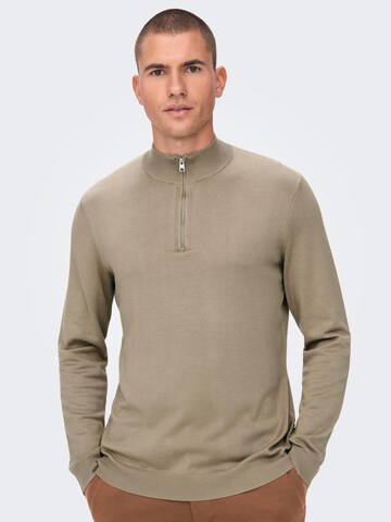 Only & Sons Sweater 'Wyler' in Grey