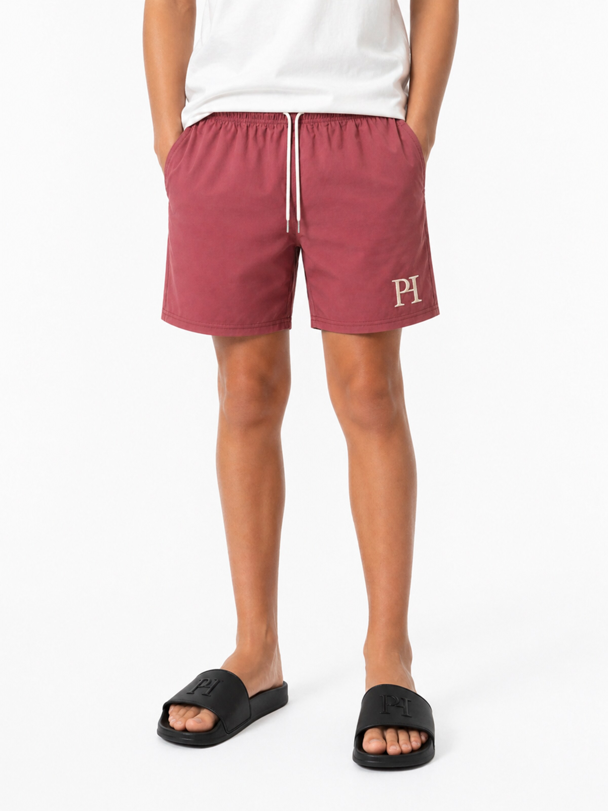 Maillot de bain 'PH Swimshort Kids Brown' PADIJO en rouge : devant