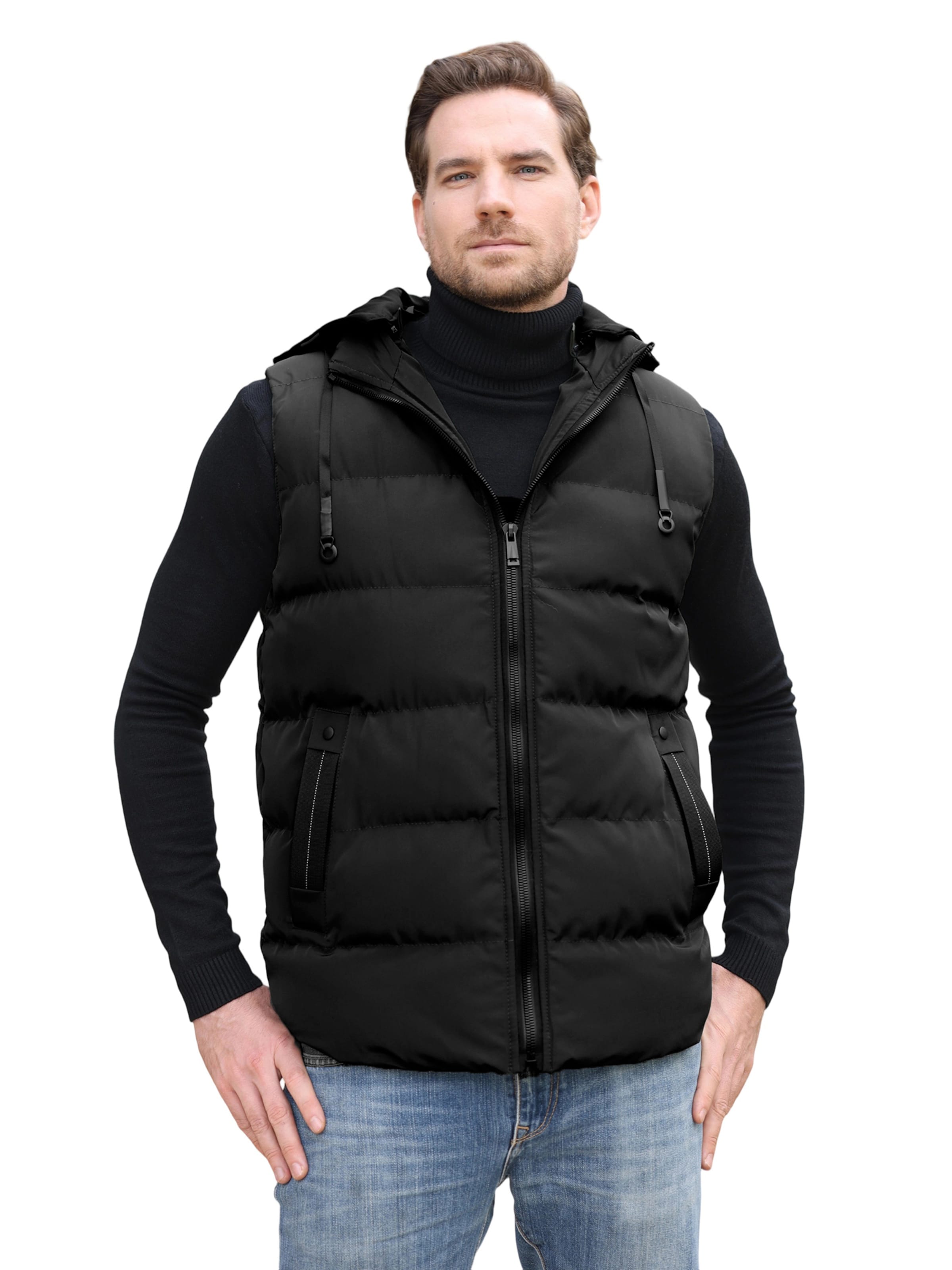 Youthup Weste‌‌‌ in Schwarz: Vorderseite