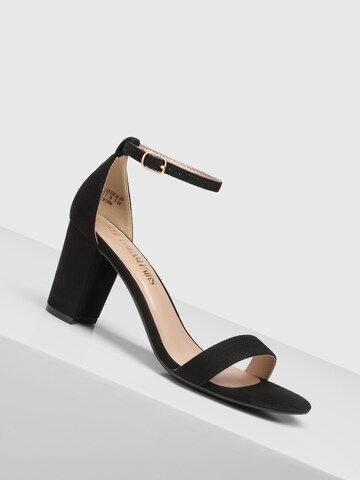 Sandalo con cinturino 'Women's Chunky Block Heel Sandals, Open Toe Ankle Strap Dress Shoes' di Dream Pairs in nero