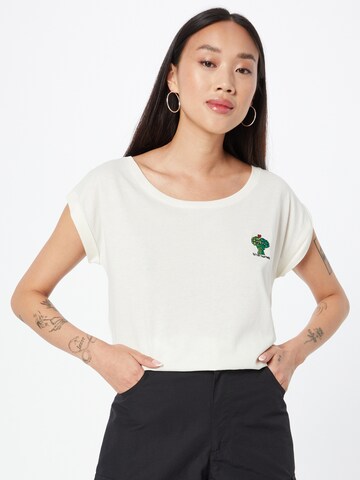Iriedaily Shirt 'Veggie' in Wit: voorkant