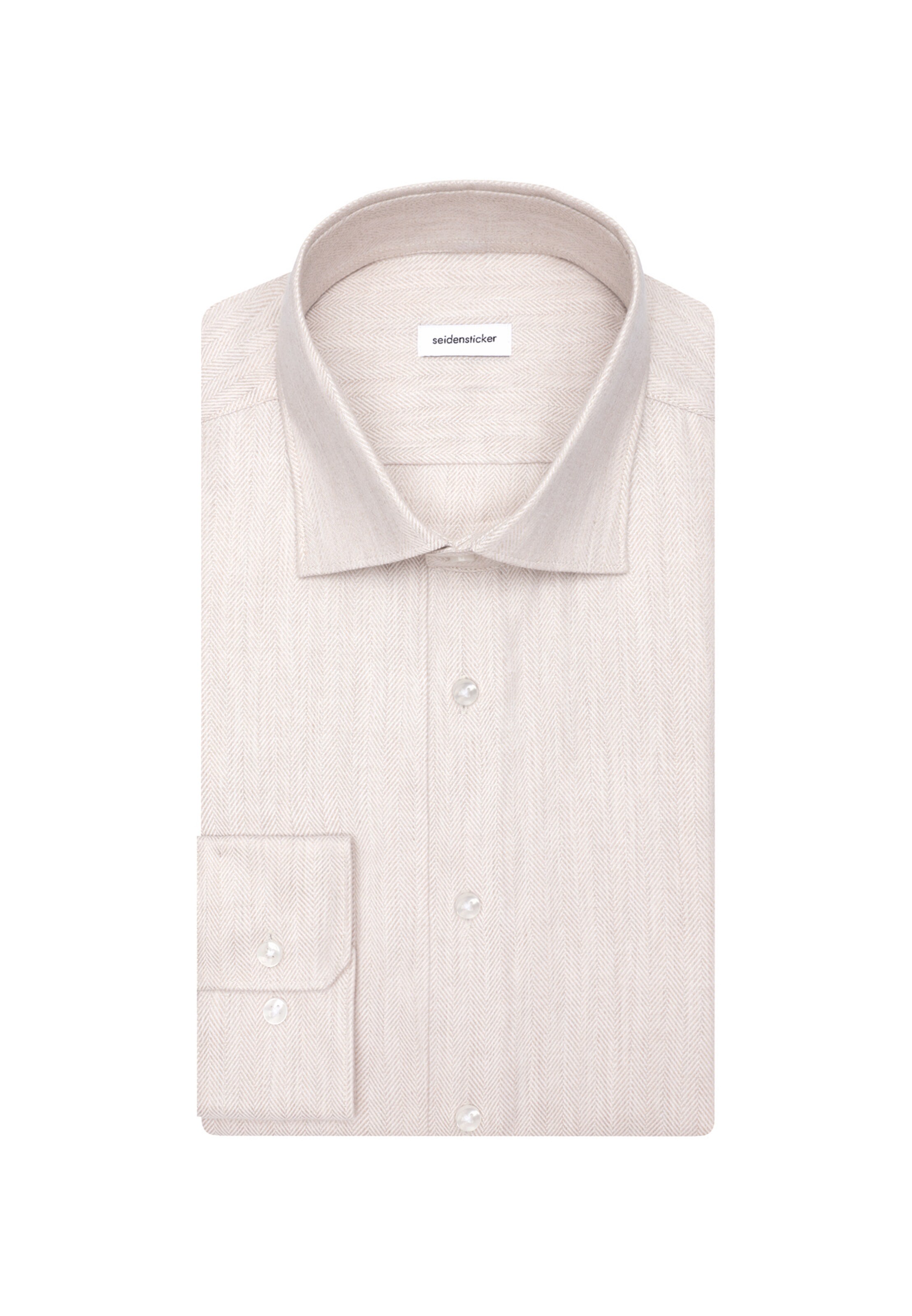 SEIDENSTICKER Regular fit Zakelijk overhemd 'Schwarze Rose' in Beige