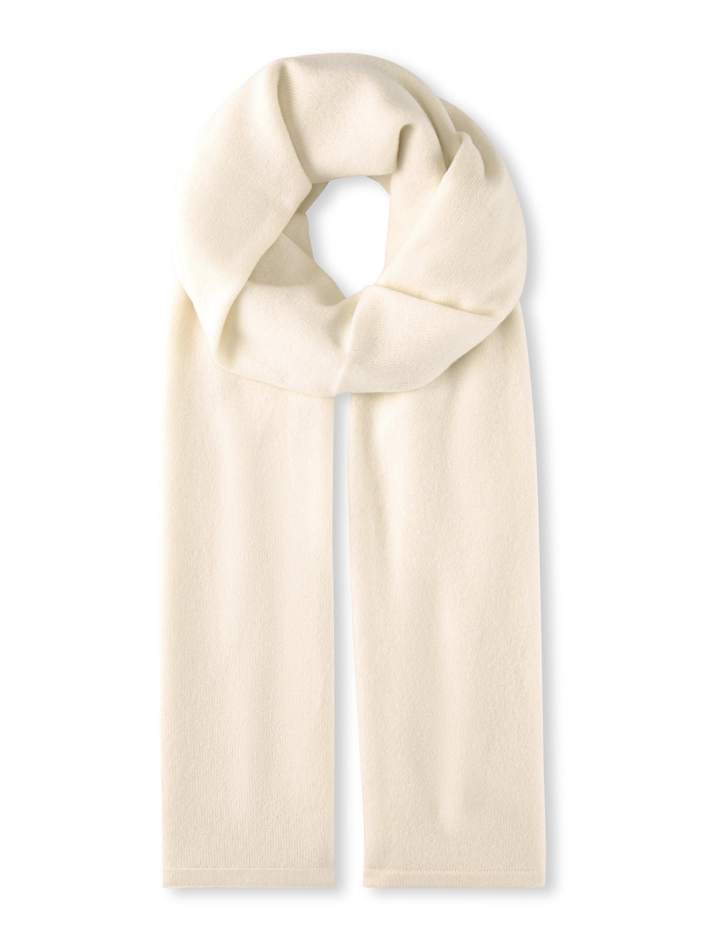 FALKE Scarf 'Pure Cashmere' in White: front