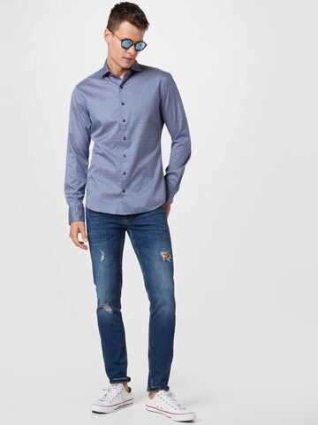 Slim fit Cămaşă business de la ETERNA pe albastru