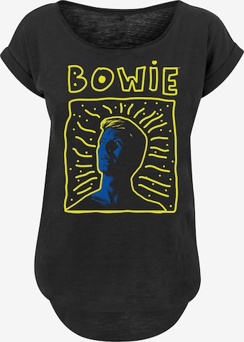 F4NT4STIC Shirt 'David Bowie 90s Frame' in Zwart: voorkant