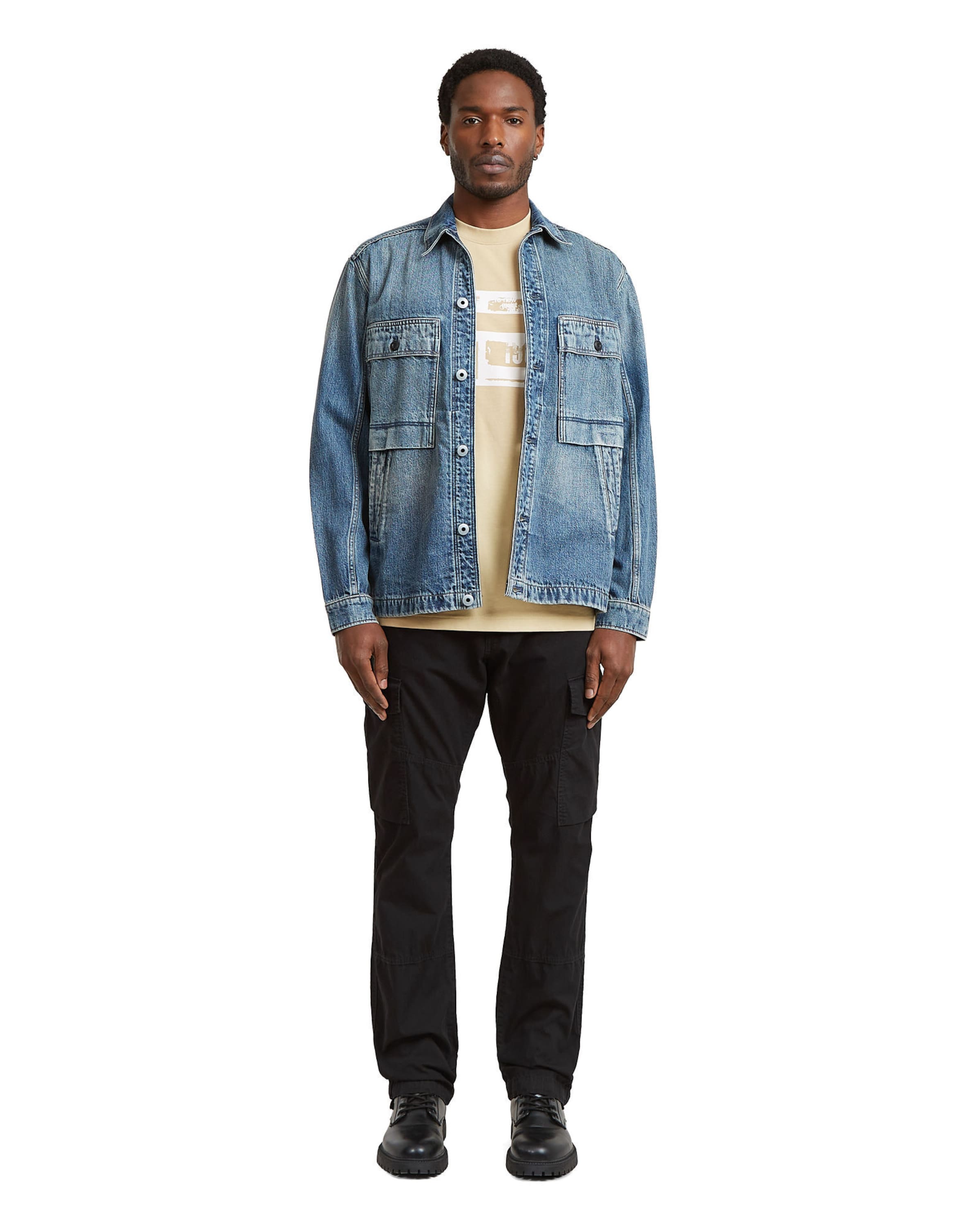 G-STAR Regular O 5 pockets-Cargo pant 'Clean Regular ' in Schwarz