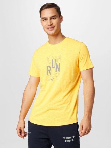 PUMA Funkcionalna majica | rumena barva: sprednja stran