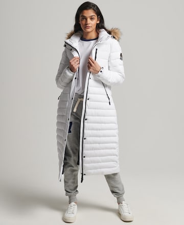 Superdry Winter Coat 'Fuji' in White: front
