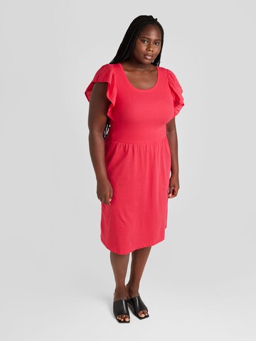 Robe 'ENNIY' ONLY Carmakoma en rouge : devant