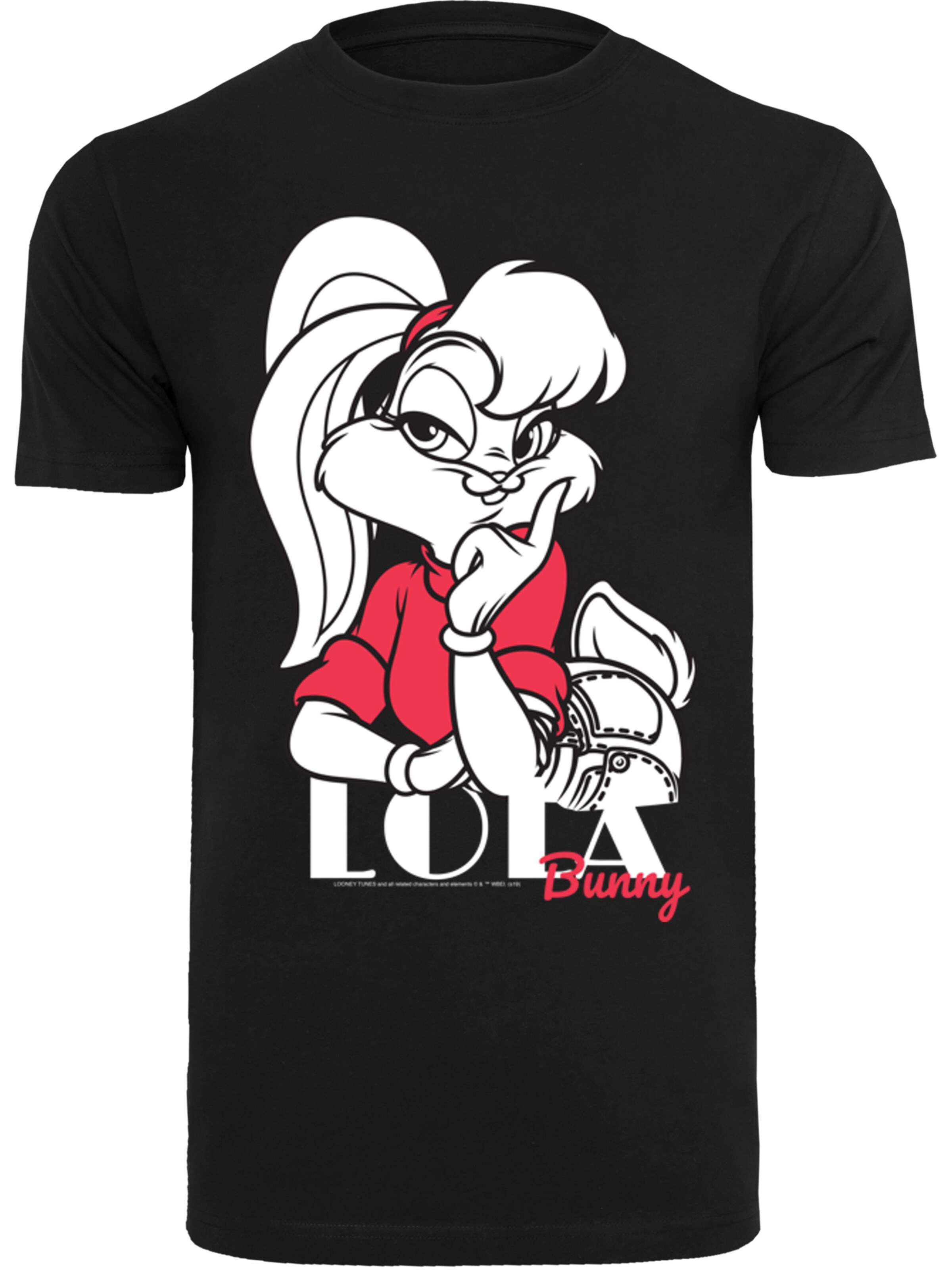 F4NT4STIC Shirt 'Looney Tunes' in Zwart: voorkant