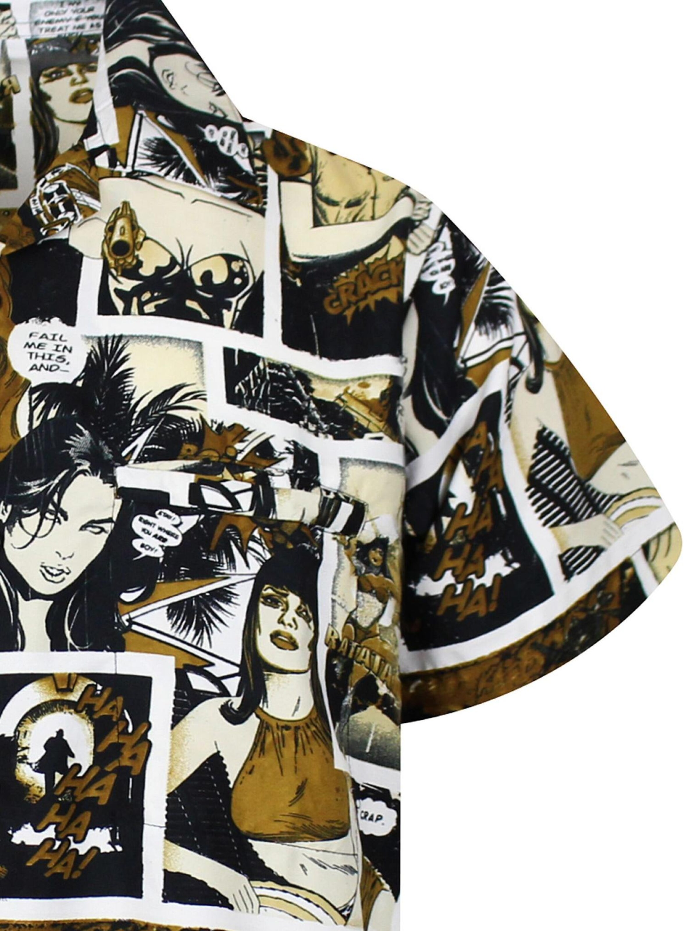 King Kameha Shirt 'Comic' in Brown