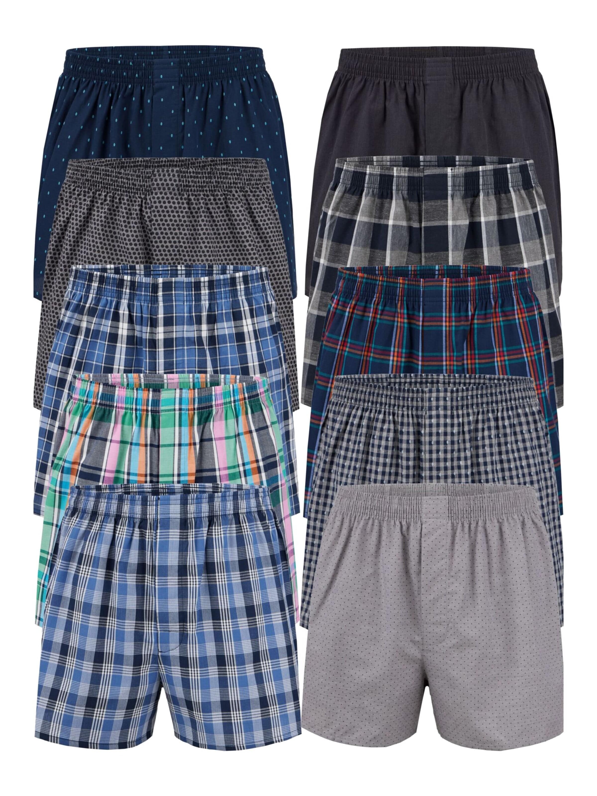 City Life Boxer shorts 'City Life Boxershorts im 10er-Pack kariert' in Mixed colors: front
