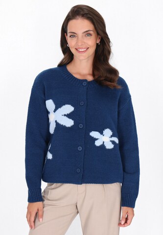 Cardigan Usha en bleu : devant
