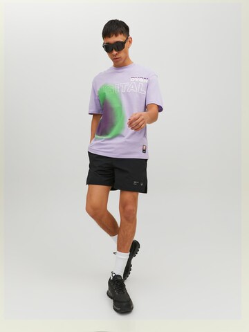 T-Shirt 'Unnatural' JACK & JONES en violet