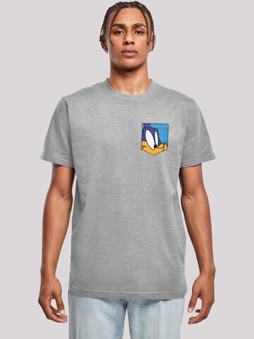 T-Shirt 'Looney Tunes Road Runner Face Faux Pocket' F4NT4STIC en gris : devant