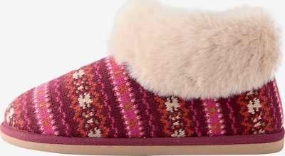 Naminės šlepetės iš Next, spalva – avietinė / vyšninė spalva / balta, Prekių apžvalga