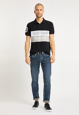Bruno Banani Poloshirt 'Woods' in Schwarz