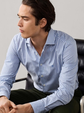 Hackett London Comfort fit Button Up Shirt in Blue