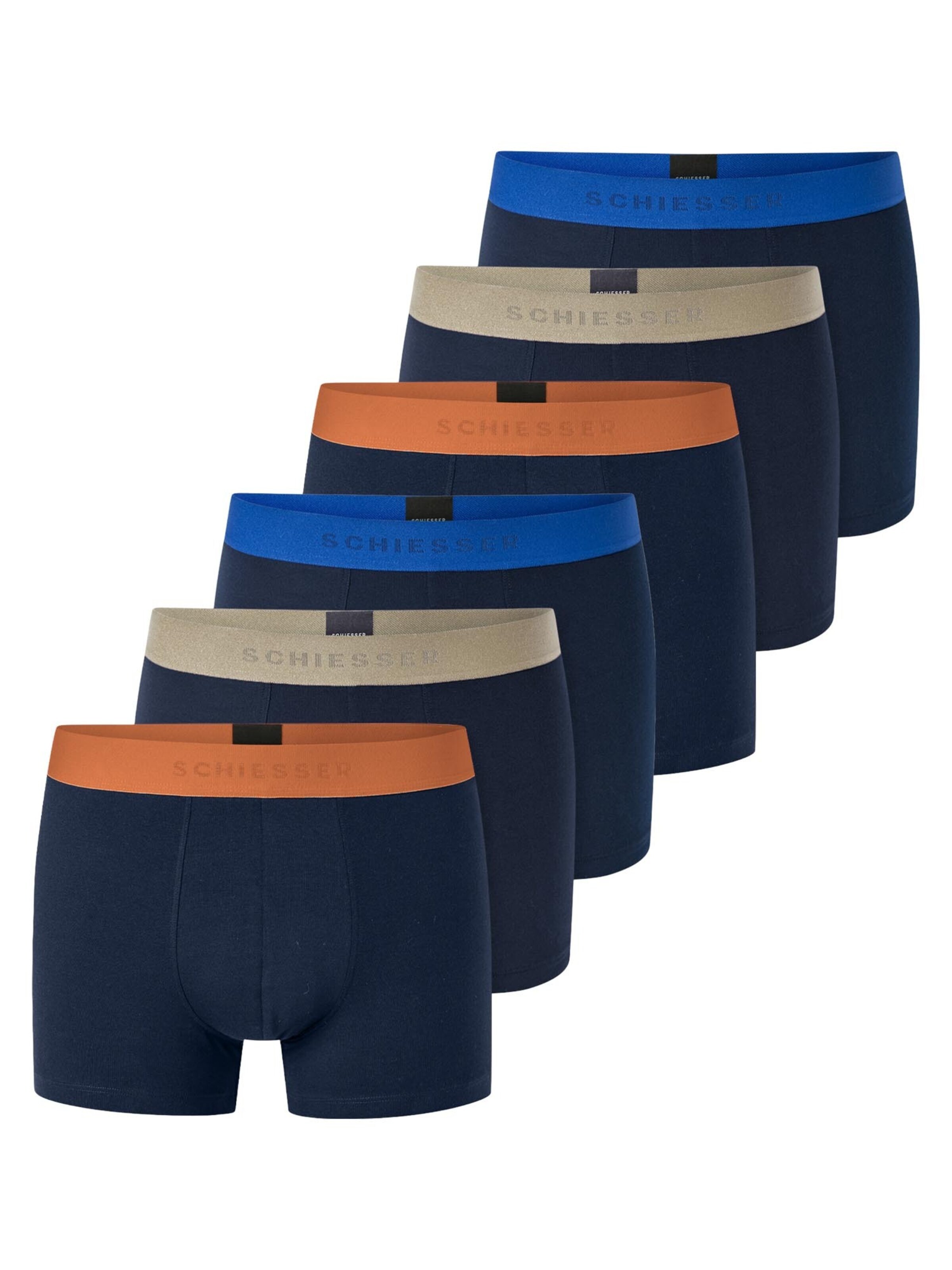 SCHIESSER Boxer shorts '95/5 Cotton' in Blue: front