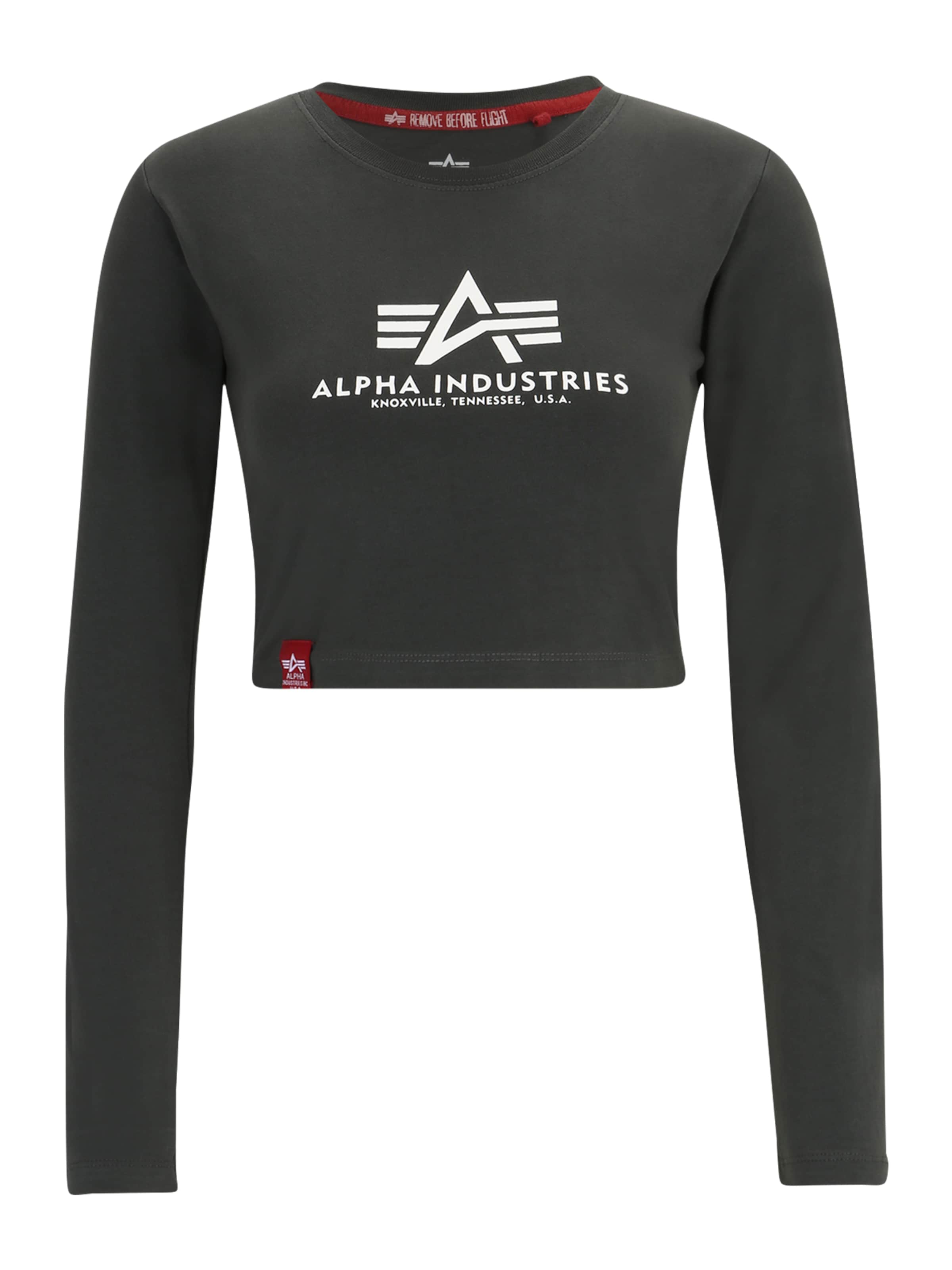 ALPHA INDUSTRIES Μπλουζάκι σε γκρι: μπροστά