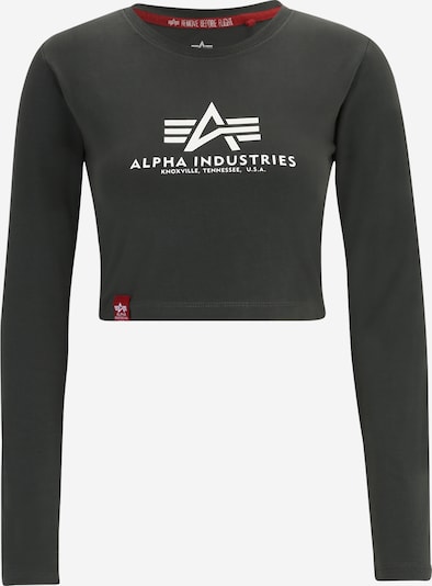 ALPHA INDUSTRIES T-shirt en anthracite / blanc, Vue avec produit