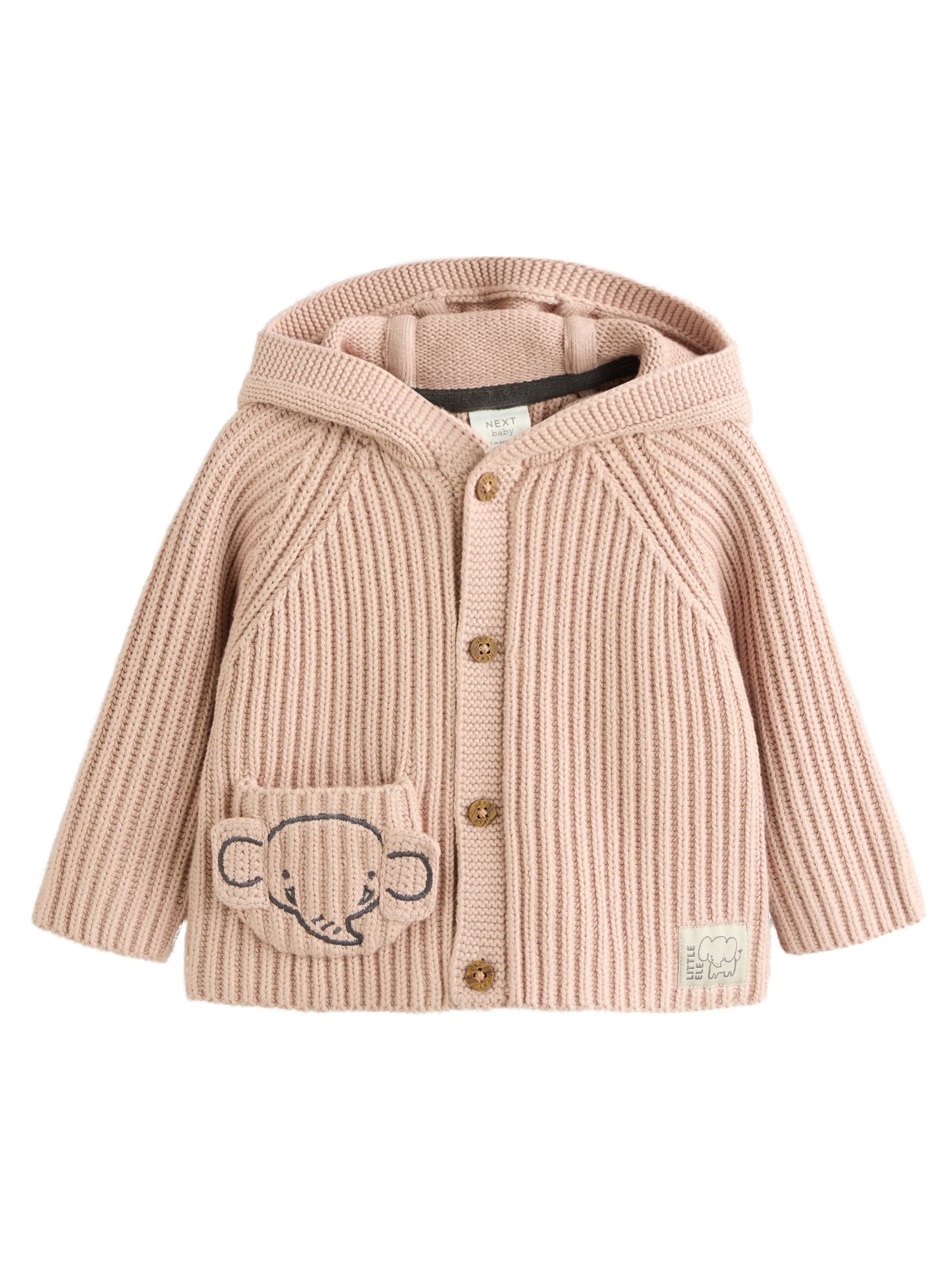 Next Pletená bunda – béžová: přední strana