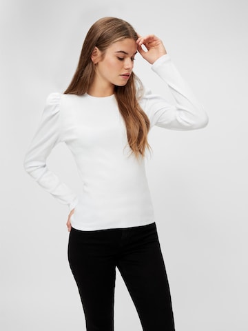 Maglietta 'Anna' di PIECES in bianco: frontale