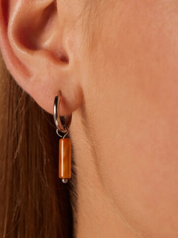 Boucles d'oreilles Lucardi en rouge : devant