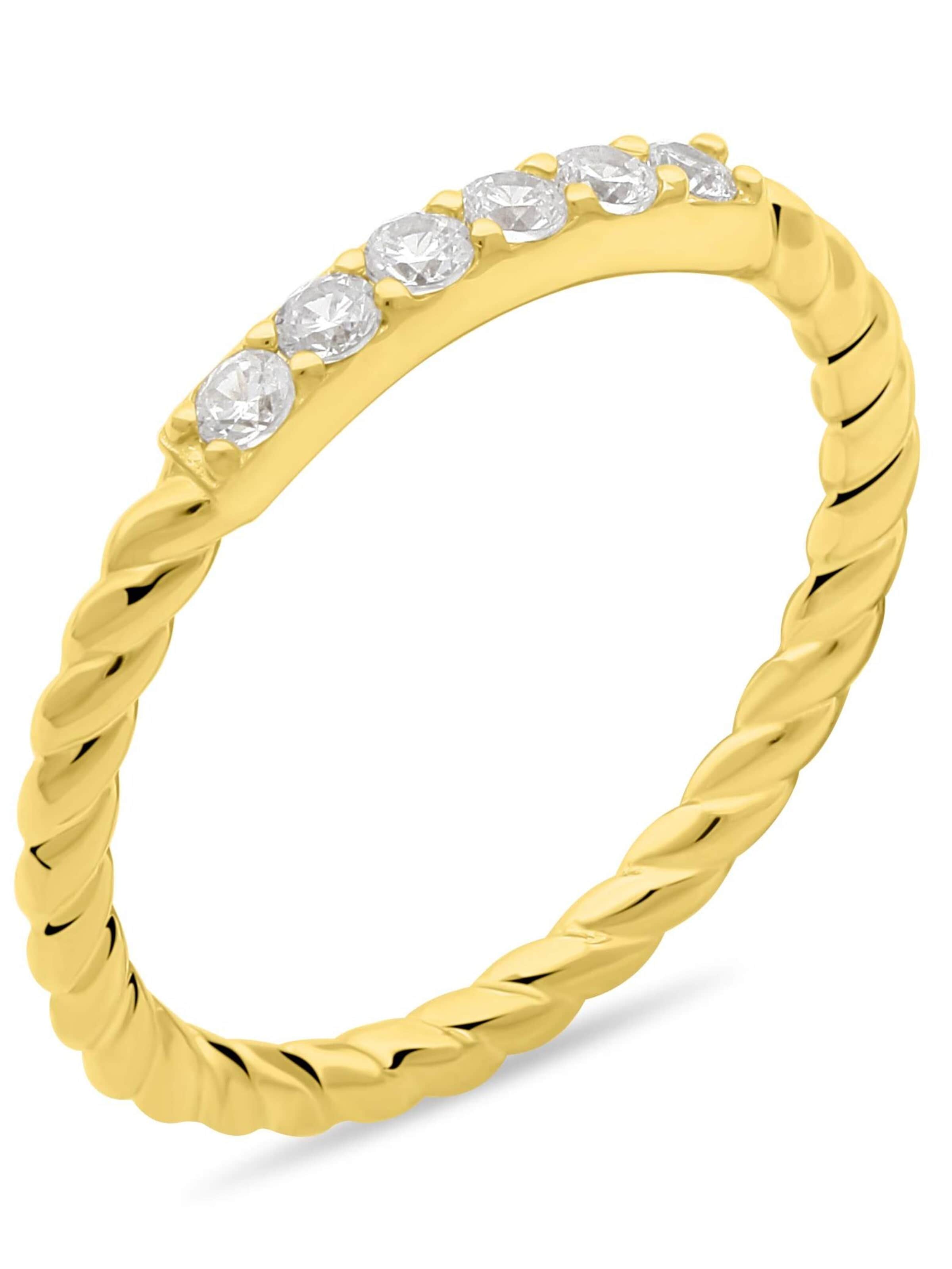 Tony Fein Ring 'Gedreht' in Gold: front