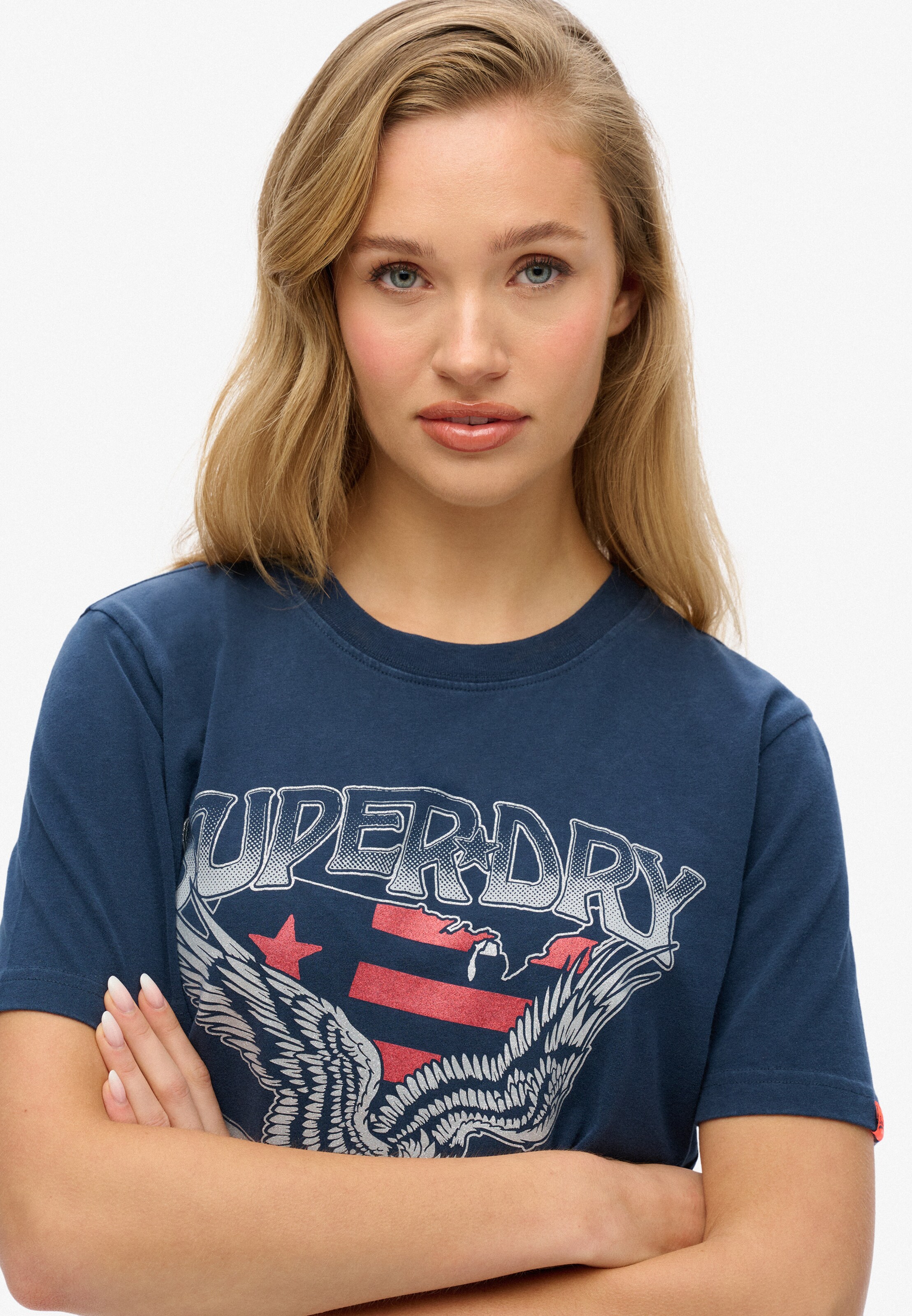 T-shirt 'Varsity' Superdry en bleu