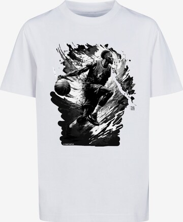 F4NT4STIC Shirt 'Basketball' in Wit: voorkant