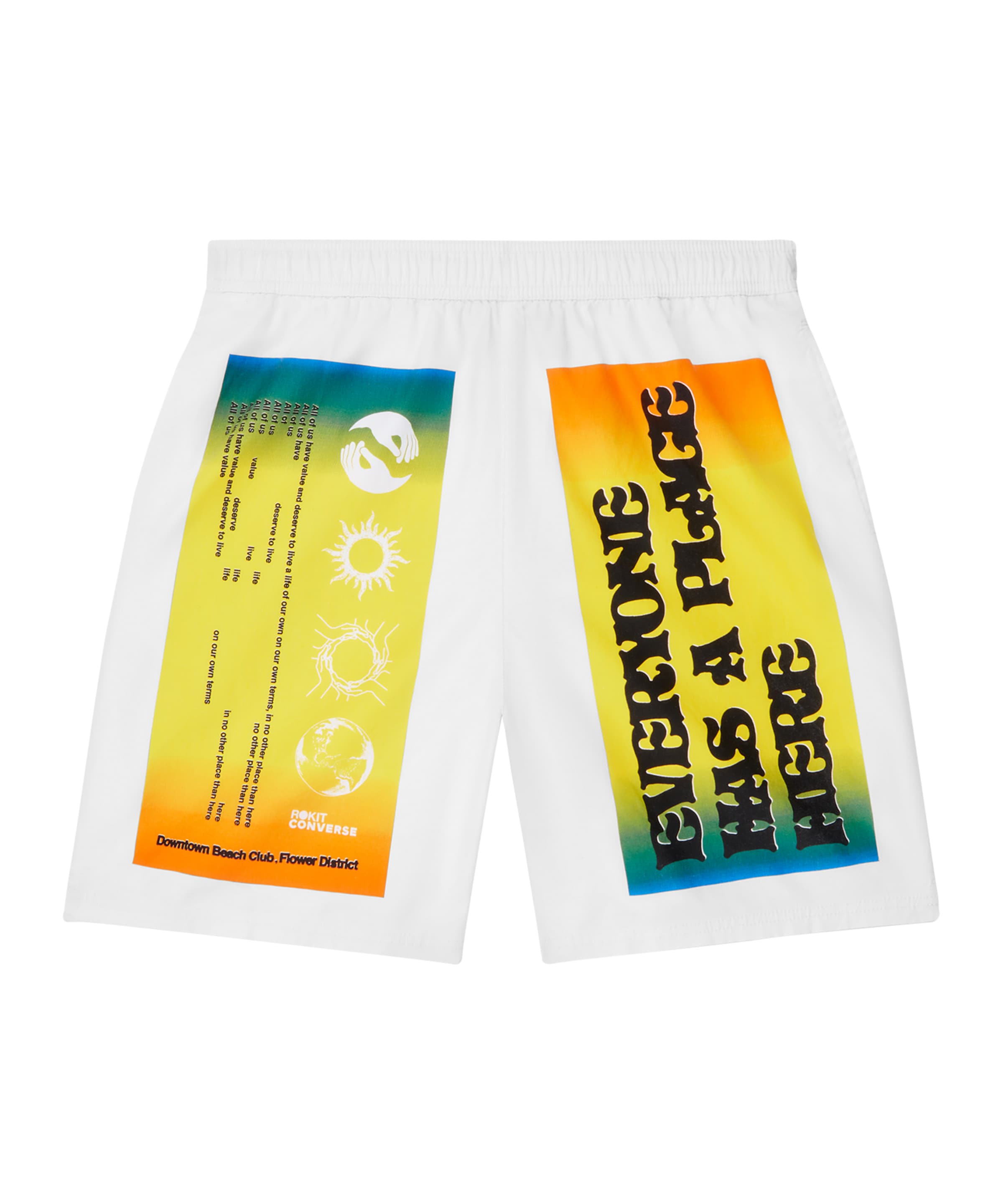 CONVERSE Szabványos Nadrág - fehér: elől