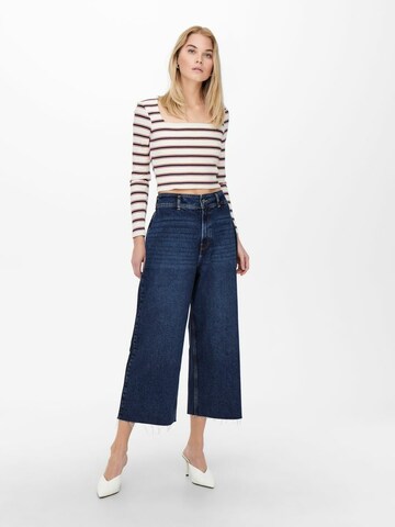 Only Petite Wide leg Jeans in Blauw