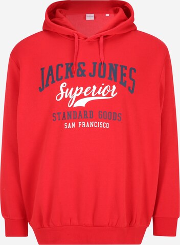 Felpa di Jack & Jones Plus in rosso: frontale