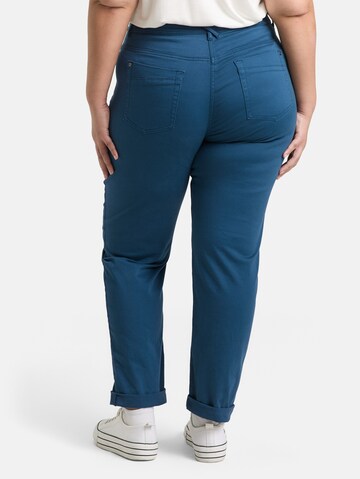 Coupe slim Pantalon TOM TAILOR en bleu
