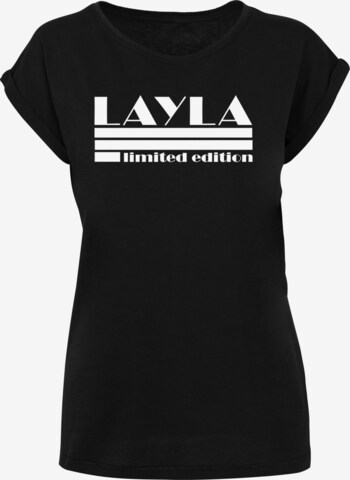 Merchcode Shirt 'Layla - Limited Edition X' in Zwart: voorkant
