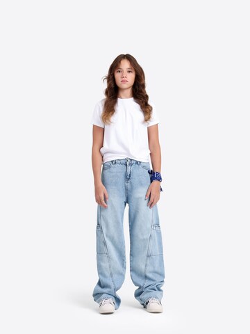 Solang Wide Leg Hose Wide-Leg Jeans in Blau: Vorderseite