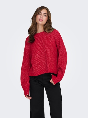 ONLY Sweter 'ONLMALLY' w kolorze czerwony: przód